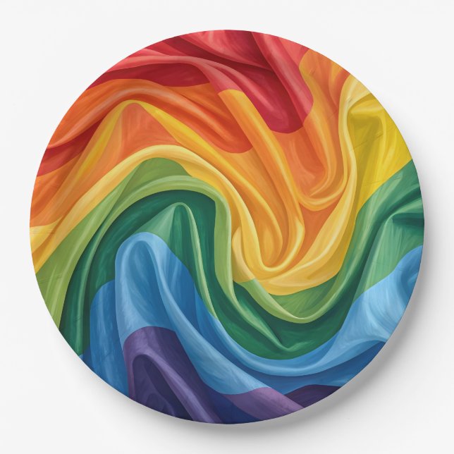 Plato De Papel patrón del mes del orgullo (Anverso)