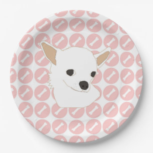 Plato De Papel Patrón encantador de chihuahua