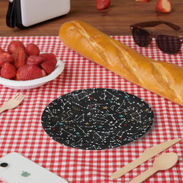 Plato De Papel Patrón Espacial