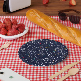 Plato De Papel Patrón Espacial