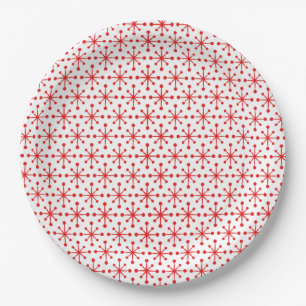 Plato De Papel Patrón Estrella Retro 1950