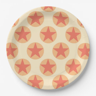 Plato De Papel Patrón Estrella Roja de un almacenista
