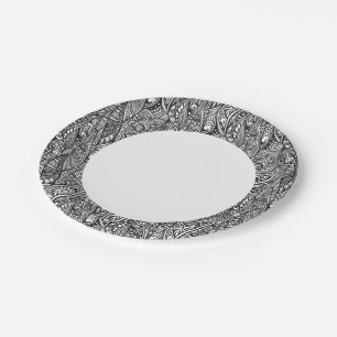 Plato De Papel Patrón étnico 3