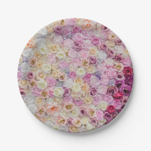 Plato De Papel Patrón floral