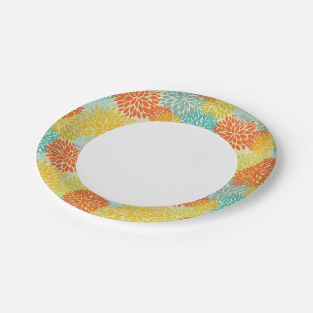 Plato De Papel Patrón floral 3 (Angular)