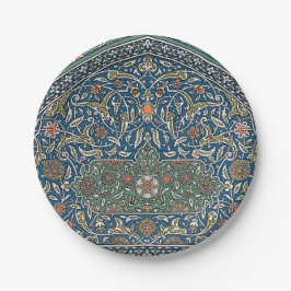 Plato De Papel Patrón floral arabesco vintage