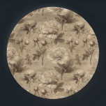 Plato De Papel Patrón floral botánico vintage (2)<br><div class="desc">Plato de papel con patrón floral botánico vintage que presenta flores suaves de color crema y beige con tallos detallados, hojas y acentos de escritura delicados sobre un fondo neutro envejecido. Elegante y atemporal con una estética floral rústica, este diseño continuo es ideal para los amantes del cottagecore, entusiastas del...</div>
