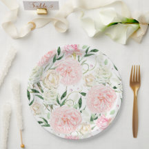 Patrón floral de acuarela de peonía y rosa de tono