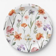 Patrón floral de acuarela moderna