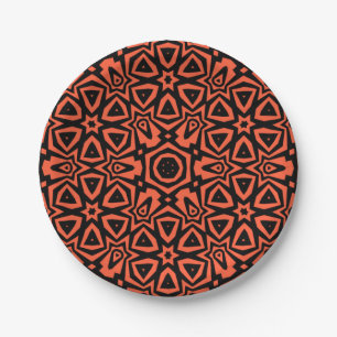 Plato De Papel Patrón Geometric Vintage Fashion Cute