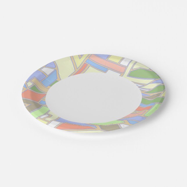 Plato De Papel Patrón geométrico 3 (Angular)