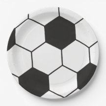 Patrón Geométrico de Balón de Fútbol Blanco y Negr