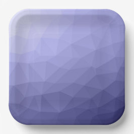 Plato De Papel Patrón geométrico de malla azul violeta púrpura