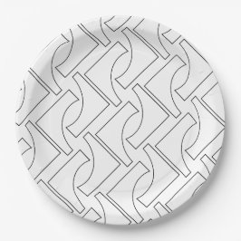 Plato De Papel Patrón Geométrico Moderno y de Moda