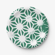 Patrón geométrico verde y blanco de salvia