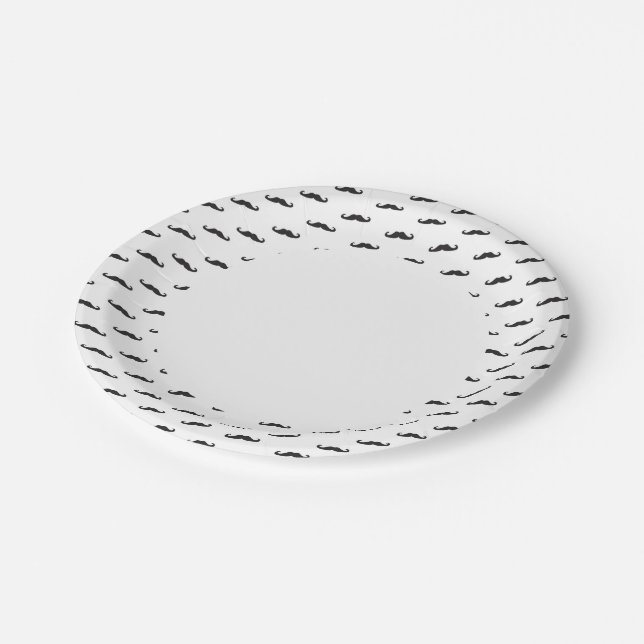 Plato De Papel Patrón hipster de bigote 2 (Angular)