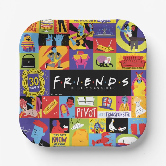 Plato De Papel Patrón icónico de FRIENDS™ (Anverso)