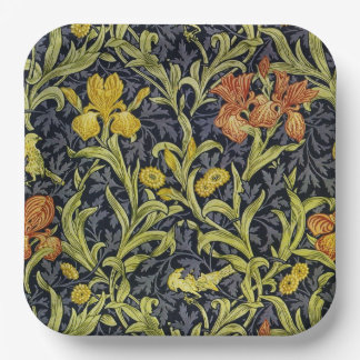 Plato De Papel Patrón Iris William Morris