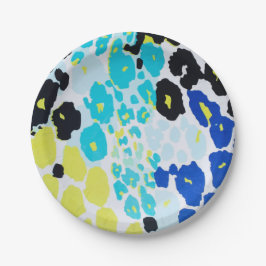 Plato De Papel Patrón moderno de leopardo