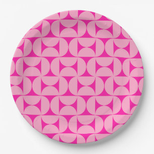 Plato De Papel Patrón moderno de mediados del siglo XX