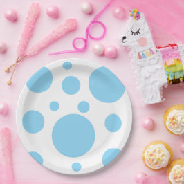 Plato De Papel Patrón moderno de puntos de polka