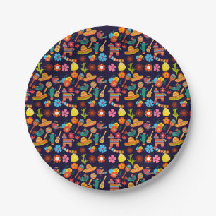 Plato De Papel Patrón mono mexicano Cinco De Mayo