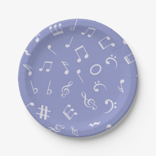 Plato De Papel Patrón musical