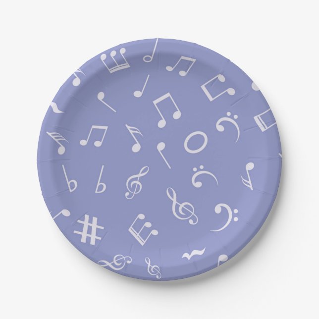 Plato De Papel Patrón musical (Anverso)