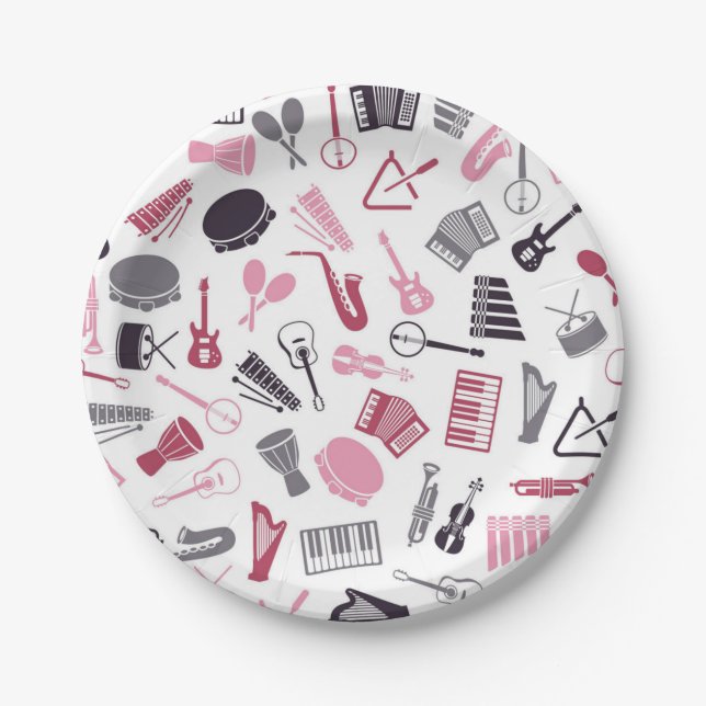 Plato De Papel Patrón musical (Anverso)