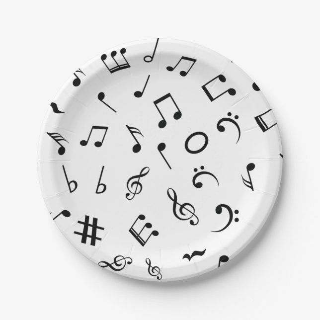 Plato De Papel Patrón musical (Anverso)