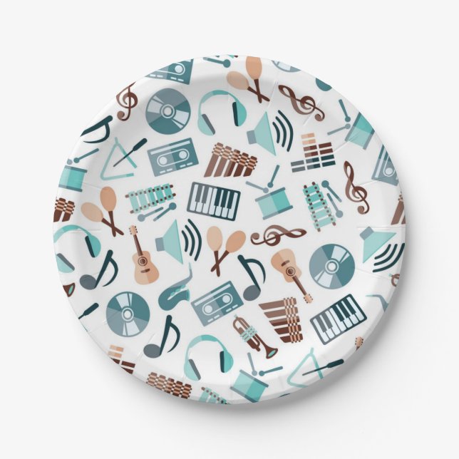 Plato De Papel Patrón musical (Anverso)