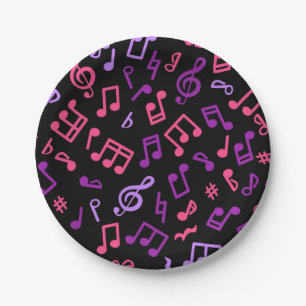 Plato De Papel Patrón musical