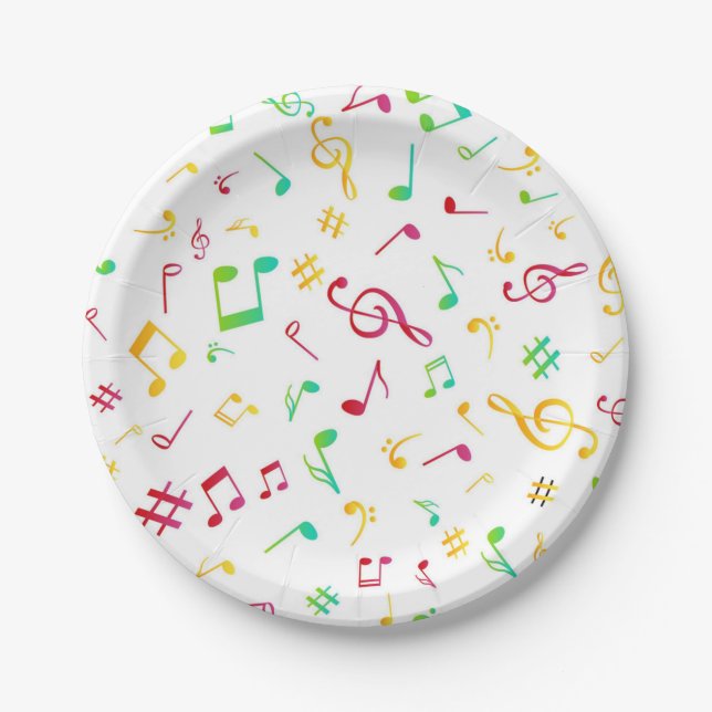 Plato De Papel Patrón musical (Anverso)