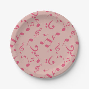 Plato De Papel Patrón musical