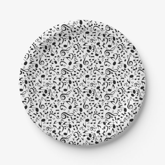 Plato De Papel Patrón musical (Anverso)