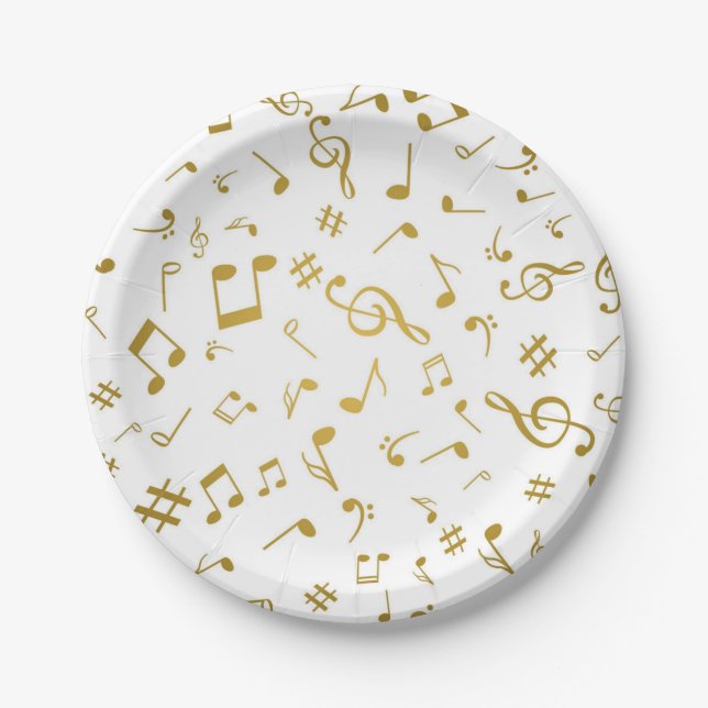 Plato De Papel Patrón musical (Anverso)