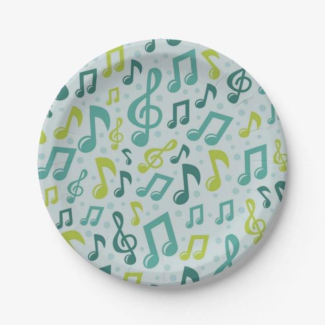 Plato De Papel Patrón musical (Anverso)