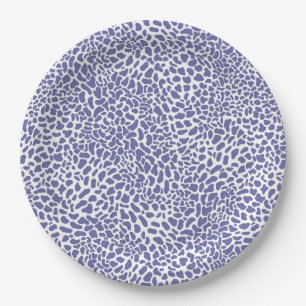 Plato De Papel Patrón muy peri leopardo 