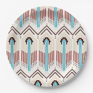 Plato De Papel Patrón nativo americano