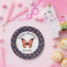 Patrón negro rosado Naranja de mariposas