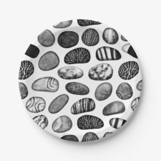 Plato De Papel Patrón Pebble