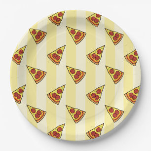 Plato De Papel Patrón Pizza