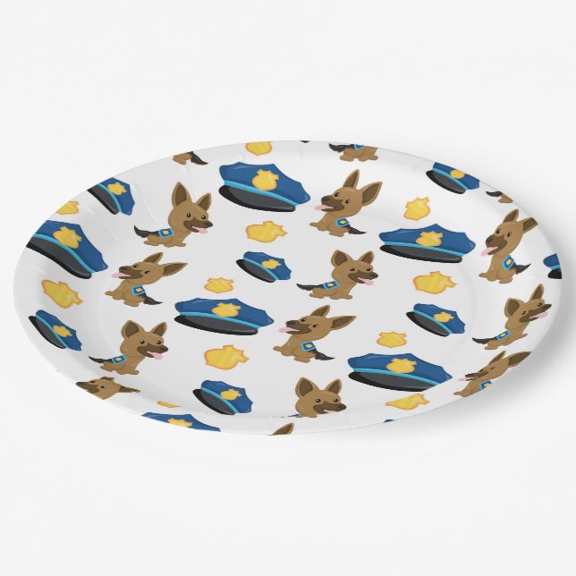 Plato De Papel Patrón policial (Angular)