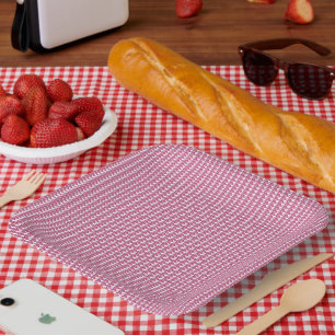 Plato De Papel Patrón repetitivo de una línea pequeña, ondulada, 