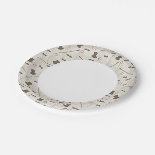 Plato De Papel Patrón retro para hombre 2