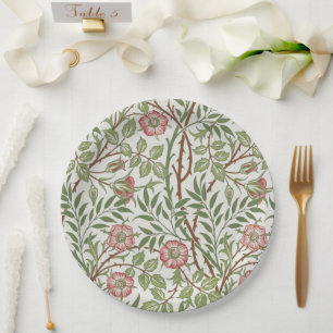 Plato De Papel Patrón Rosa de escalada Briar dulce
