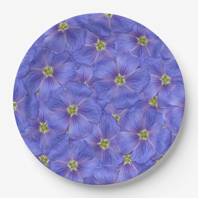 Plato De Papel Patrón sin foco azul (Anverso)