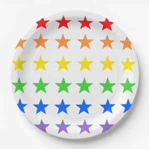 Plato De Papel Patrón Starry de color moderno