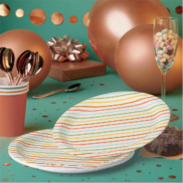 Plato De Papel Patrón Stripe de Maravillas Naturales