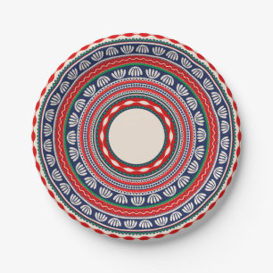 Plato De Papel Patrón tradicional rumano